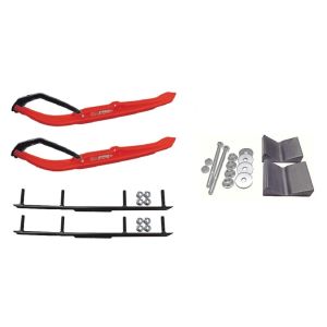 C&A Pro Red MTX Snowmobile Skis w/ 4