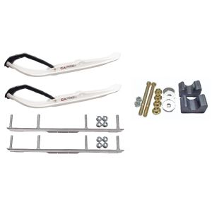 C&A Pro White MTX Snowmobile Skis w/ 4.5