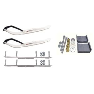 C&A Pro White MTX Snowmobile Skis w/ 6