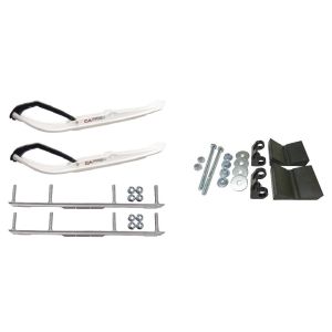 C&A Pro White MTX Snowmobile Skis w/ 4.5