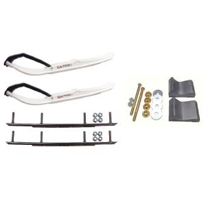 C&A Pro White MTX Snowmobile Skis w/ 10