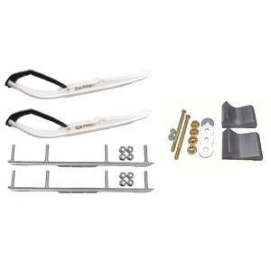 C&A Pro White MTX Snowmobile Skis w/ 4.5