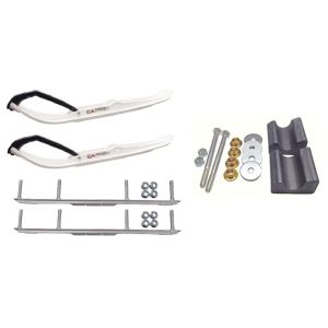 C&A Pro White MTX Snowmobile Skis w/ 4.5