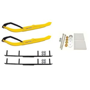 C&A Pro Yellow MTX Snowmobile Skis w/ 4