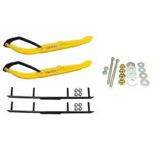 C&A Pro Yellow MTX Snowmobile Skis w/ 4