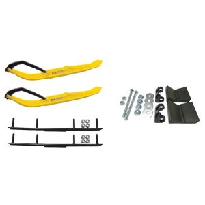 C&A Pro Yellow MTX Snowmobile Skis w/ 4