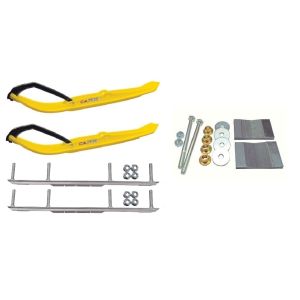 C&A Pro Yellow MTX Snowmobile Skis w/ 6