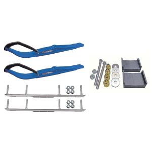 C&A Pro Blue Razor Snowmobile Skis w/ 4.5