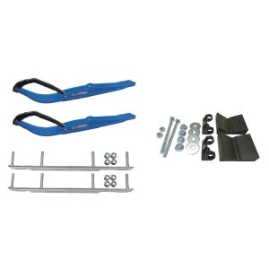 C&A Pro Blue Razor Snowmobile Skis w/ 9