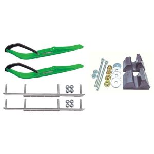 C&A Pro Green Razor Snowmobile Skis w/ 7.5