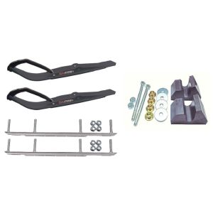 C&A Pro Black Razor Snowmobile Skis w/ 9