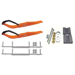 C&A Pro Orange Razor Snowmobile Skis w/ 7.5