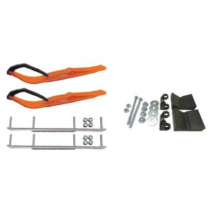 C&A Pro Orange Razor Snowmobile Skis w/ 7.5