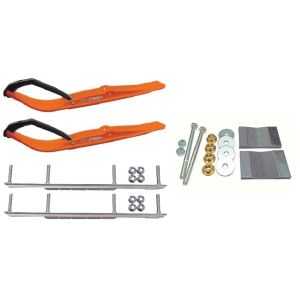 C&A Pro Orange Razor Snowmobile Skis w/ 7.5