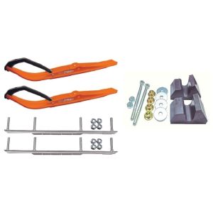 C&A Pro Orange Razor Snowmobile Skis w/ 7.5