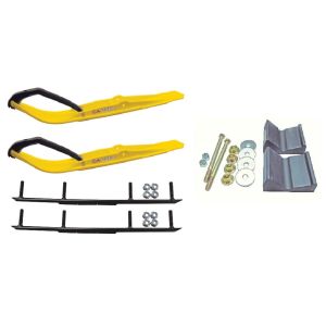 C&A Pro Yellow Razor Snowmobile Skis w/ 6