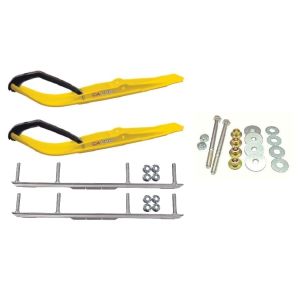 C&A Pro Yellow Razor Snowmobile Skis w/ 4.5