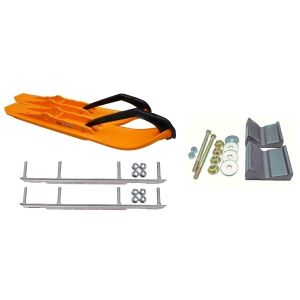 C&A Pro Orange XCS Snowmobile Skis w/ 9