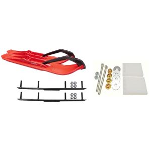 C&A Pro Red XCS Snowmobile Skis w/ 4