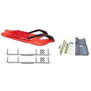 C&A Pro Red XCS Snowmobile Skis w/ 4.5