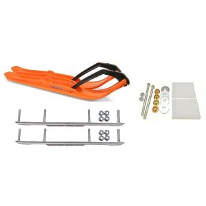 C&A Pro Orange XPT Snowmobile Skis w/ 6