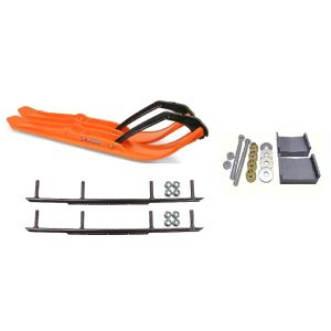 C&A Pro Orange XPT Snowmobile Skis w/ 8