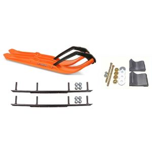 C&A Pro Orange XPT Snowmobile Skis w/ 8