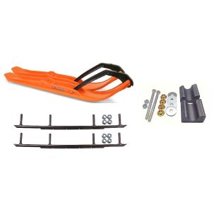 C&A Pro Orange XPT Snowmobile Skis w/ 10