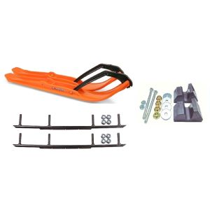 C&A Pro Orange XPT Snowmobile Skis w/ 8