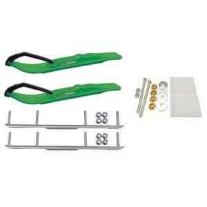 C&A Pro Green XT Snowmobile Skis w/ 4.5