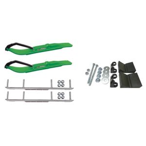 C&A Pro Green XT Snowmobile Skis w/ 6