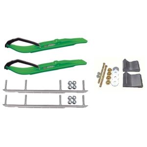 C&A Pro Green XT Snowmobile Skis w/ 9