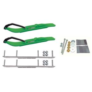 C&A Pro Green XT Snowmobile Skis w/ 6