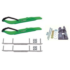 C&A Pro Green XT Snowmobile Skis w/ 6