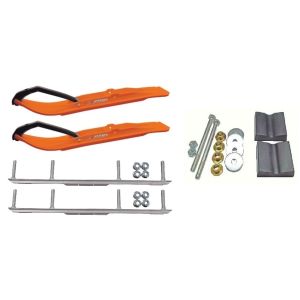 C&A Pro Orange XT Snowmobile Skis w/ 4.5