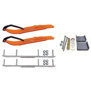 C&A Pro Orange XT Snowmobile Skis w/ 4.5