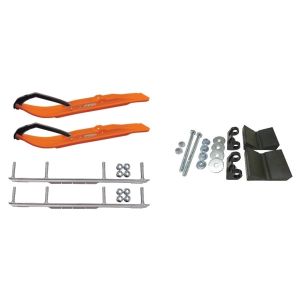 C&A Pro Orange XT Snowmobile Skis w/ 6