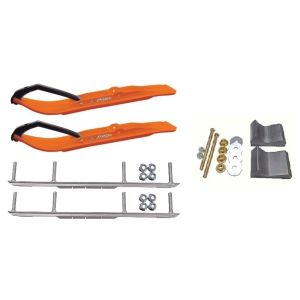 C&A Pro Orange XT Snowmobile Skis w/ 6