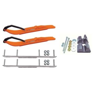 C&A Pro Orange XT Snowmobile Skis w/ 6