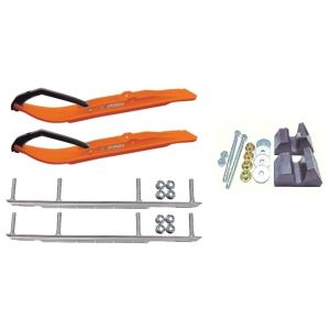 C&A Pro Orange XT Snowmobile Skis w/ 9