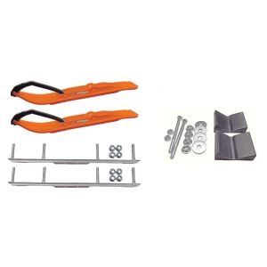 C&A Pro Orange XT Snowmobile Skis w/ 4.5