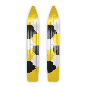 Pair of Yellow/White/Black Urban Camo Slydog Hell Hound 7-1/4