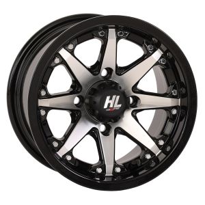 High Lifter by STI HL10 12x7 ATV/UTV Wheel - Gloss Black/Machined (4/110) - 2+5