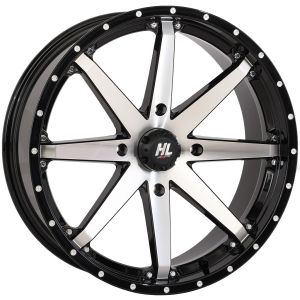 High Lifter by STI HL10 20x7 ATV/UTV Wheel - Gloss Black/Machined (4/156) - 4+3