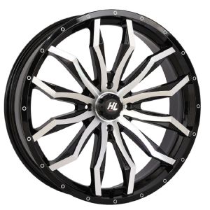 High Lifter by STI HL21 22x7 ATV/UTV Wheel - Gloss Black/Machined (4/156) 4+3