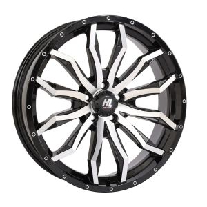 High Lifter by STI HL21 22x7 UTV Wheel - Gloss Black/Machined (5x4.5) 4+3