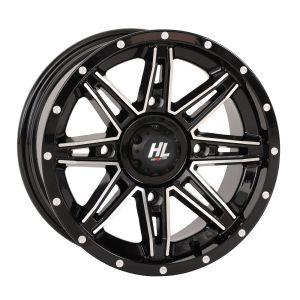 High Lifter by STI HL22 14x7 ATV/UTV Wheel - Gloss Black/Machined (4/156) 4+3