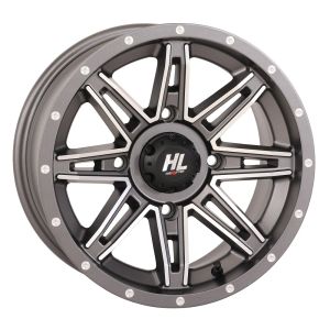 High Lifter by STI HL22 14x7 ATV/UTV Wheel - Gun Metal Grey (4/156) 4+3