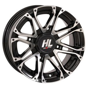 High Lifter by STI HL3 12x7 ATV/UTV Wheel - Gloss Black/Machined (4/110) - 4+3