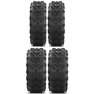 Full set of Interco Swamp Lite 25x8-12 and 25x10-11 ATV Tires (4)